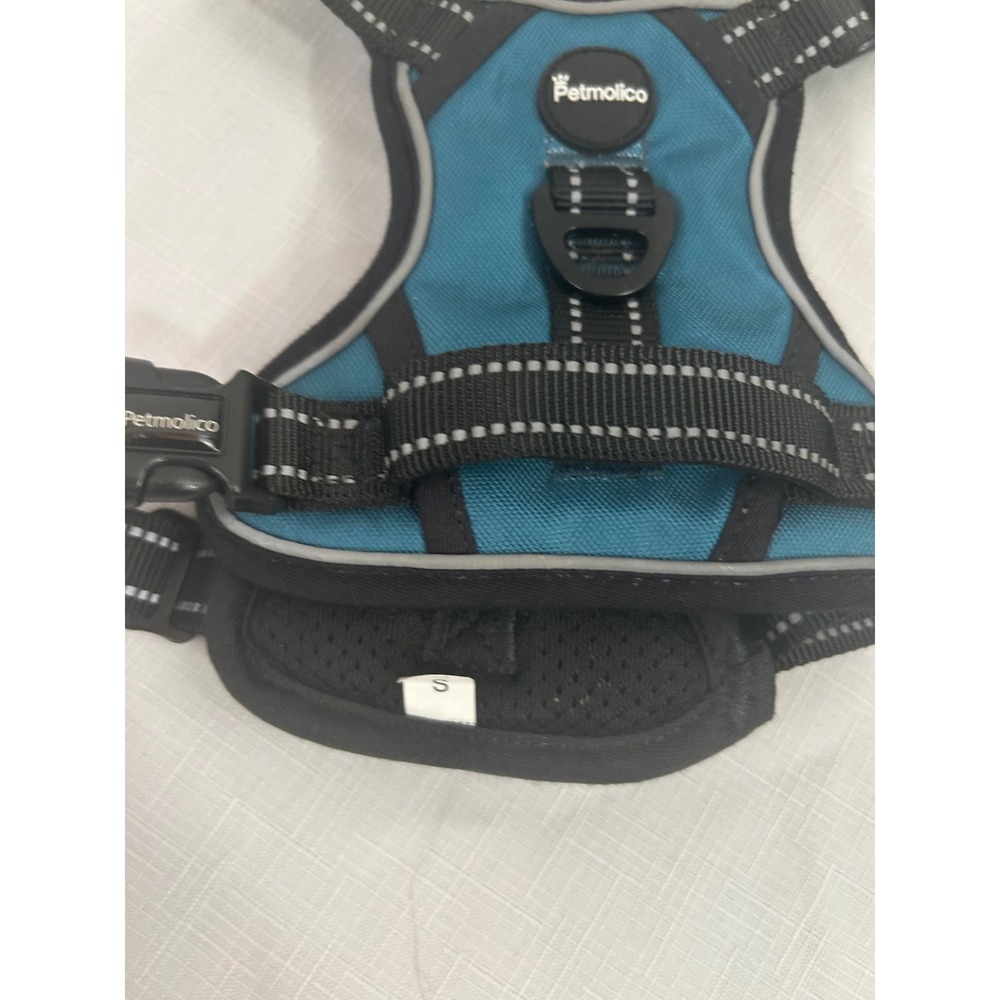 Petmolico Dog Harness Size S Teal Reflective No-Pull Padded Vest Pet Gear - Picture 4 of 7